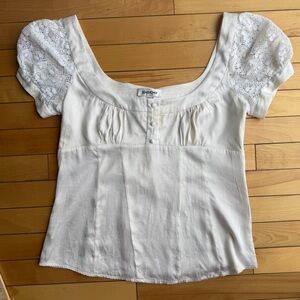 vintage y2k bebe silk milkmaid top size medium
